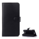 Gigapack Xiaomi Redmi Note 2  tok álló, bőr hatású (Flip, oldalra nyíló, asztali tartó funkció, prémium) fekete