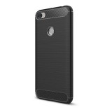 Gigapack Xiaomi Redmi Note 5A Prime Szilikon telefonvédő (légpárnás sarok, szálcsiszolt, karbon minta, fekete)