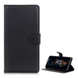Gigapack Xiaomi Redmi Note 9S tok álló, bőr hatású (Flip, oldalra nyíló, asztali tartó funkció, prémium) fekete