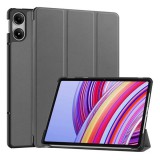 Gigapack Xiaomi Redmi Pad Pro tok álló, bőr hatású (aktív flip, oldalra nyíló, trifold, asztali tartó) sötétszürke