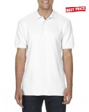 GILDAN - FEHÉR prémium pamut, galléros piké póló