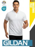 Gildan SOFTSTYLE WHITE rövidujjú férfi galléros 100% pamut póló