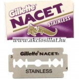 Gillette Nacet Stainless hagyományos borotvapenge 10db