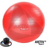 Gimnasztikai labda pumpával MOVIT 75 cm piros