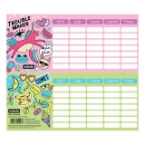 Girl Power órarend, mini, 77x178mm, kétoldalas, Nebulo