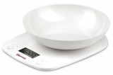 Girmi PS01 Professzionális konyhai mérleg fehér, LCD kijelző, 5 kg kapacitás, precíz 1g érzékenység