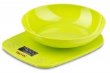 Girmi PS01 Professzionális konyhai mérleg, LCD kijelző, 5 kg kapacitás, precíz 1g érzékenység, zöld színben