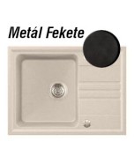 GKOnline LUKA 1B 0,5D - Mosogatótálca GM 44 Metál fekete
