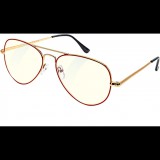 GLASSA Blue Light Blocking Glasses PCG 09, +0,00, piros-arany (8592857093004)