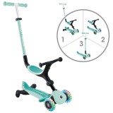 Globber 3 az 1-ben görgő GO UP ACTIVE LIGHTS Scooter 360 tricikli és futóbicikli menta