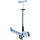 Globber Go-Up Active Lights Eco Háromkerekű gyerek roller üléssel - Világoskék (745-501)
