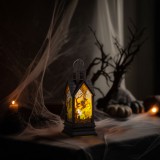 GLOBIZ 56600A Halloween-i világító dekoráció - boszorkány - sárga LED - 17,5 x 6,3 x 6,3 cm - 3 x LR44