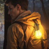 Globiz Akasztható szolár lámpa - villanykörte alakú - USB-C - 100 lumen - 400 mAh