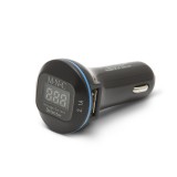Globiz Autós adapter dupla USB töltővel, feszültségmérővel és árammérővel - fekete