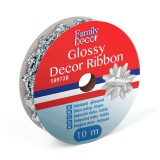 Globiz Dekor szalag - fényes - 2,74 m - ezüst