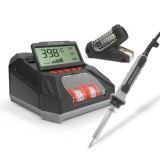 Globiz Digitális forrasztópáka állomás - LCD kijelzővel, pákaheggyel, ónnal és szivaccsal - 230 V