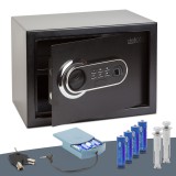 Globiz Digitális széf ujjlenyomat olvasóval és gombsorral - 350 x 250 x 250 mm