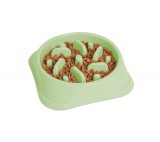 Globiz Etetőtál habzsolásgátlóval - 20 x 20 x 4,5 cm - zöld