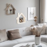 Globiz Fali dekoráció - házikó - 24 x 24 cm - 4 féle