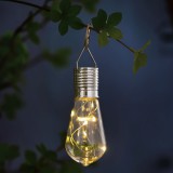 Globiz Felakasztható szolár lámpa - izzó - 4 melegfehér LED - 4,7 x 11 cm