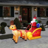 Globiz Felfújható Mikulás szán - 230 cm - IP44 - 9 fehér LED - 100 - 240 V