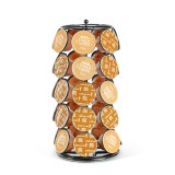 Globiz Fém kávékapszula tartó - 35 db Dolce Gusto kapszulához - 165 x 165 x 320 mm - fekete