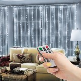 Globiz Fényfüggöny - 300 db hidegfehér microLED-del - 3 x 3 m - 230V - távirányítós