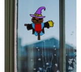 Globiz Halloween-i ablakdekor - madárijesztő tök