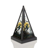 Globiz Halloween-i LED lámpás - boszorkány - melegfehér - fekete - 9,5 x 9,5 x 17 cm - 2 x AAA