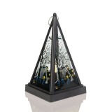 Globiz Halloween-i LED lámpás - csontváz - melegfehér - fekete - 9,5 x 9,5 x 17 cm - 2 x AAA