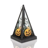 Globiz Halloween-i LED lámpás - tök - melegfehér - fekete - 9,5 x 9,5 x 17 cm - 2 x AAA