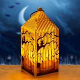 Globiz Halloween-i LED lámpás - tök - narancs LED - 2 x LR44 - 4 x 4 x 9,5 cm