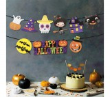 Globiz Halloween-i papír girland - többféle motívummal - 3,5 m