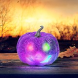 Globiz Halloween-i RGB LED dekor - habszivacs tök - lila - 11 cm