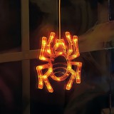 Globiz Halloween-i világító dekoráció - pók - tapadókorongos - 12 LED - 20 x 18,5 cm - 3 x AAA