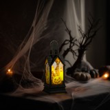 Globiz Halloween-i világító dekoráció - tök - sárga LED - 17,5 x 6,3 x 6,3 cm - 3 x LR44