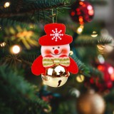 Globiz Karácsonyfadísz - Hóember csengettyűvel - 11 x 10 cm