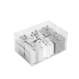 Globiz Karácsonyfadísz szett - ezüst ajándék - 4,5 cm - 6 db / szett