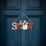 Globiz Karácsonyi dekor fából - hóember - akasztóval - 17 x 9 cm