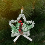 Globiz Karácsonyi dekoráció - akasztható - ezüst csillag - 10 cm