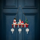 Globiz Karácsonyi dekoráció - akasztható - fa - csengettyűvel - 23 x 20 cm - 2 féle