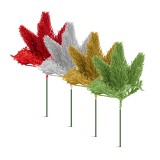 Globiz Karácsonyi dekoráció - arany, ezüst, piros, zöld - leszúrható, hajlítható - 8 x 22 cm