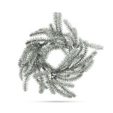 Globiz Karácsonyi dekoráció - koszorú - zöld, havas - 27 cm