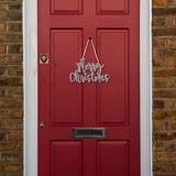 Globiz Karácsonyi dekoráció - "Merry Christmas" felirat - 20 x 12 cm - ezüst