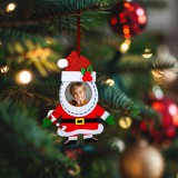 Globiz Karácsonyi fénykép dekoráció - filc - csengettyűvel - akasztható - 13 x 17 cm - 3 féle