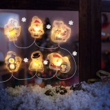 Globiz Karácsonyi LED-es fényfüzér - gél ablakmatrica - 6 LED - 2 x AA