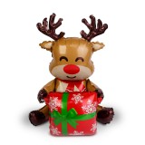 Globiz Karácsonyi lufi - rénszarvas - 60 x 65 cm