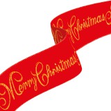 Globiz Karácsonyi szalag - piros - "Merry Christmas" - 60 x 8 cm