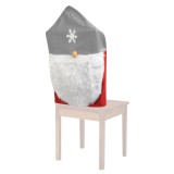 Globiz Karácsonyi székdekor - skandináv manó - 50 x 60 cm - szürke/piros