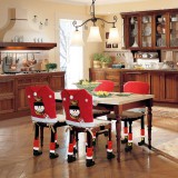 Globiz Karácsonyi székdekor szett - Hóember - 50 x 60 cm - piros/fehér